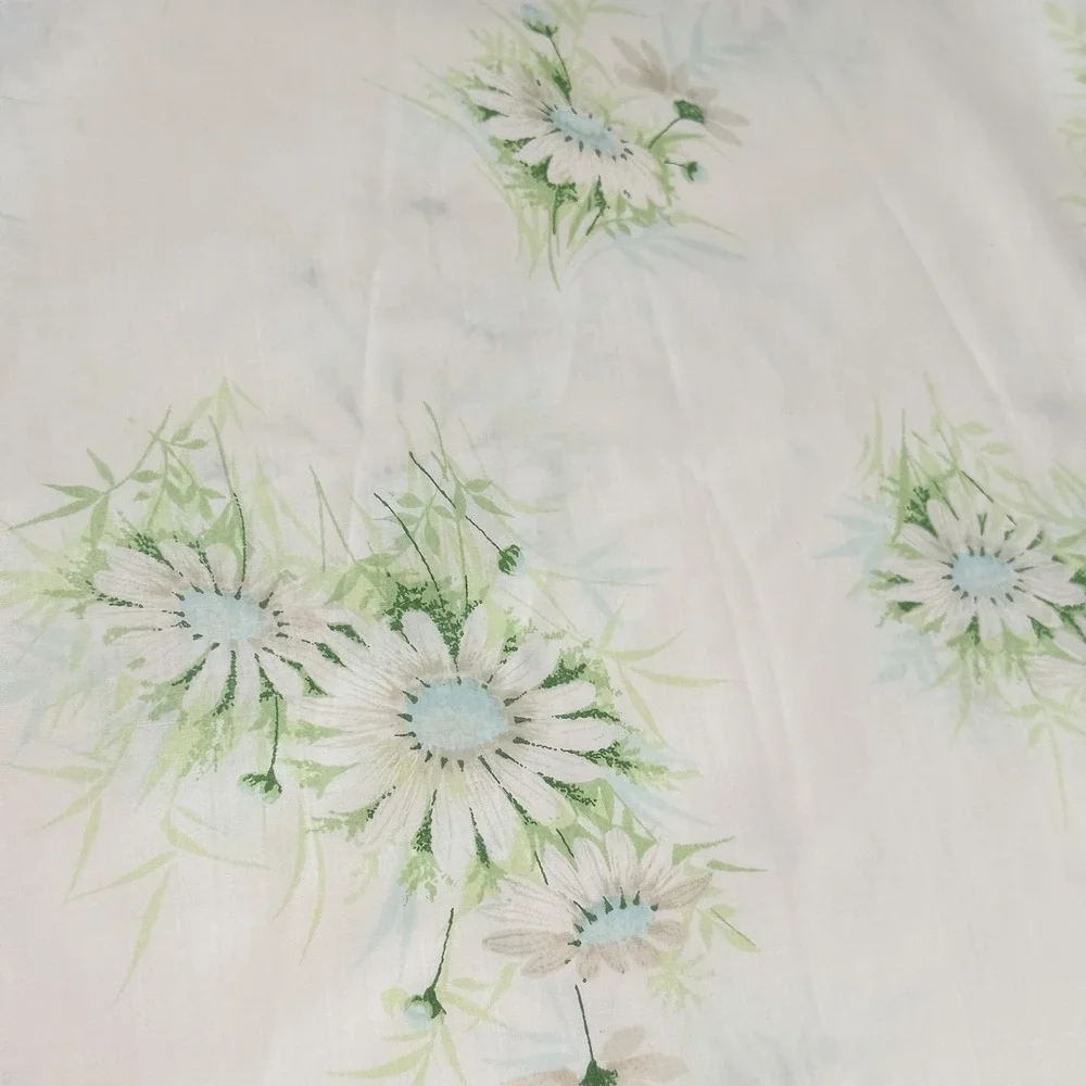 VTG Springmaid Double Flat Sheet Daisy Floral 81x104 Pastel Cottagecore USA Made